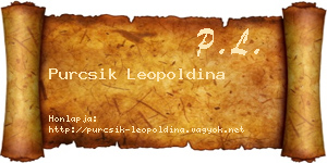 Purcsik Leopoldina névjegykártya